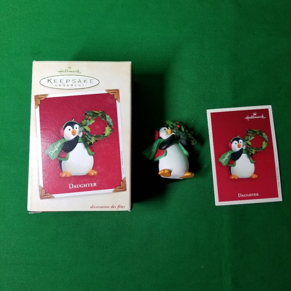 Hallmark Keepsake Ornament “Daughter” 2003 Vintage Christmas Penguin